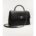 Maxi flap bag with handle