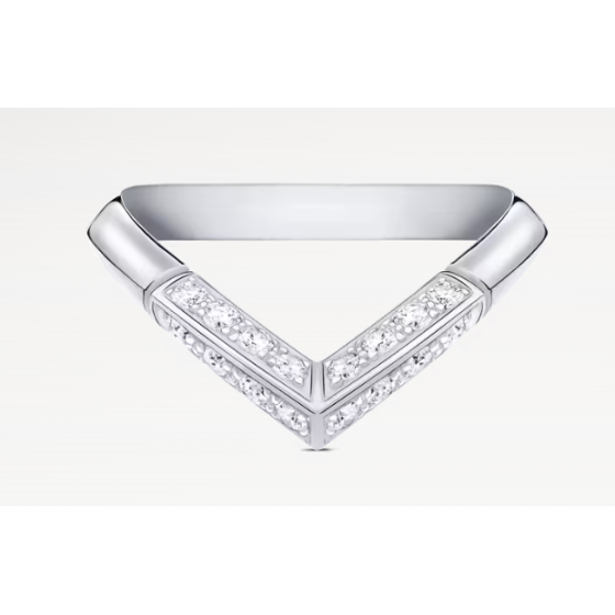 LV DIAMONDS PAVÉ V Platinum Ring