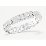 LES GASTONS VUITTON MASTERPIECE GOURMETTE 18K GOLD (WHITE) DIAMOND BRACELETTE