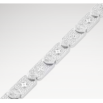 LES GASTONS VUITTON MASTERPIECE GOURMETTE 18K GOLD (WHITE) DIAMOND BRACELETTE