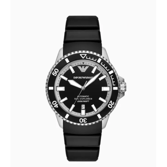 Men's Large Dial Tire Pattern Adjustable Diving Mechanical Watch