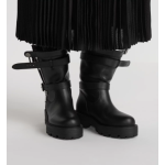 Black Calfskin and Black and White Technical Fabric