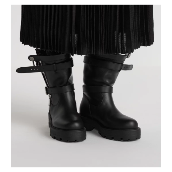 Black Calfskin and Black and White Technical Fabric
