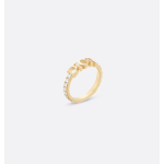 Gold-Finish Metal and White Crystals