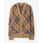 Check Wool Blend Cardigan