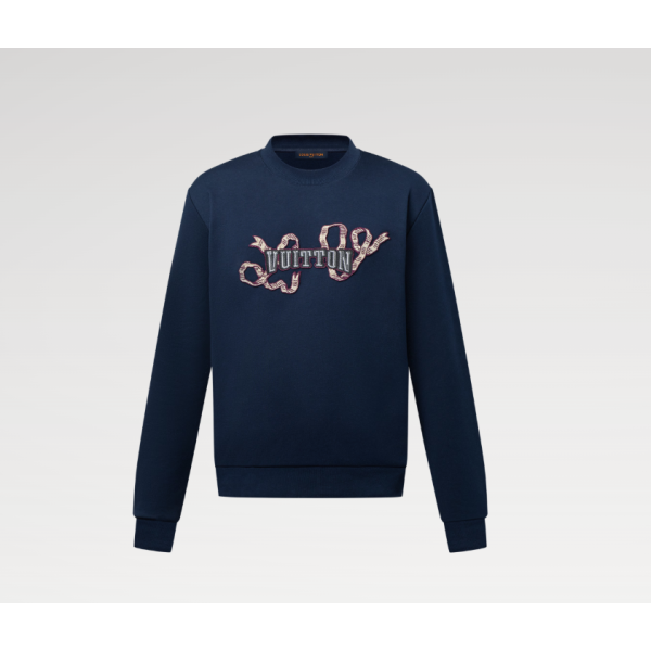 Embroidered Cotton Crewneck