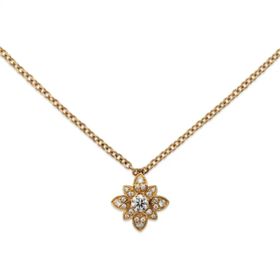 Gucci Flora series 18K yellow gold necklace