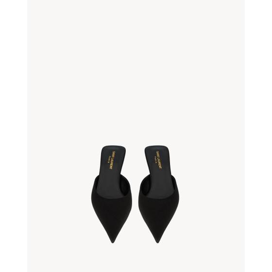 BARBARA crepe satin mules