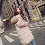 Celebrity style down jacket women's mid-length 2024 winter new style fashionable over-knee student Korean style thickened coat trend