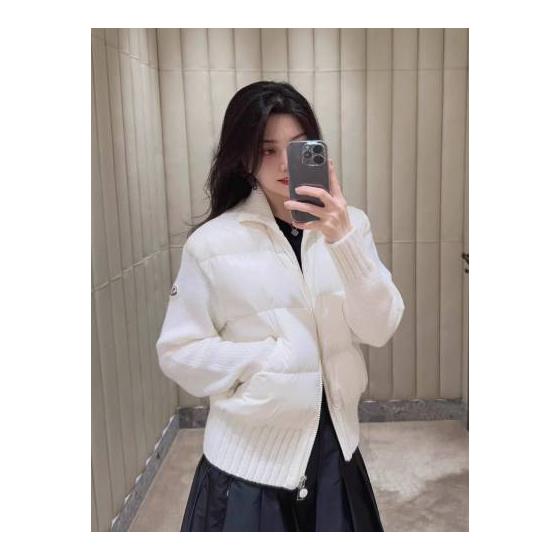 MONCLER/Moncler down jacket new knitted down splicing women's autumn and winter jacket