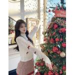 Disney red elements New Year's Eve Christmas sweater clothing for women, atmosphere outfit, a complete set of skirts for autumn and winter