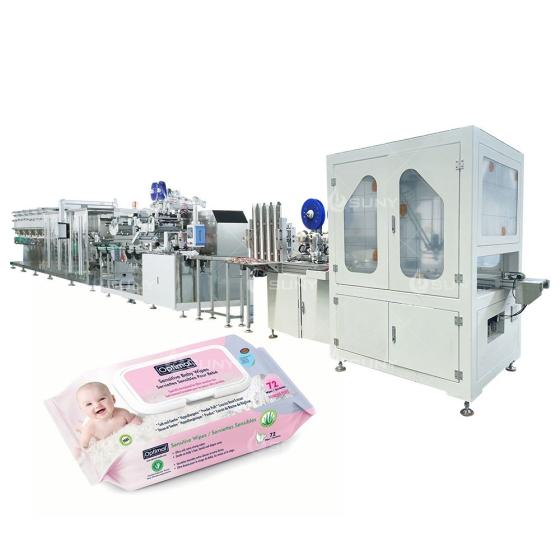 12 Lines High Speed Baby Wet Wipes Production Line Disposable Wet Wipes Machinery Wet Tissue Paper Making Machine