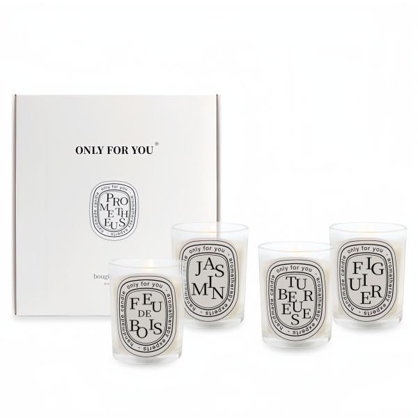 Luxury scented candles soy wax and fragrance oils aromatherapy aroma candles with glass jar gift box