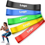 Custom Logo Latex Resistance Band Loop Exercise Band for Home Gym Yoga Mini Resistance Bands for Workout