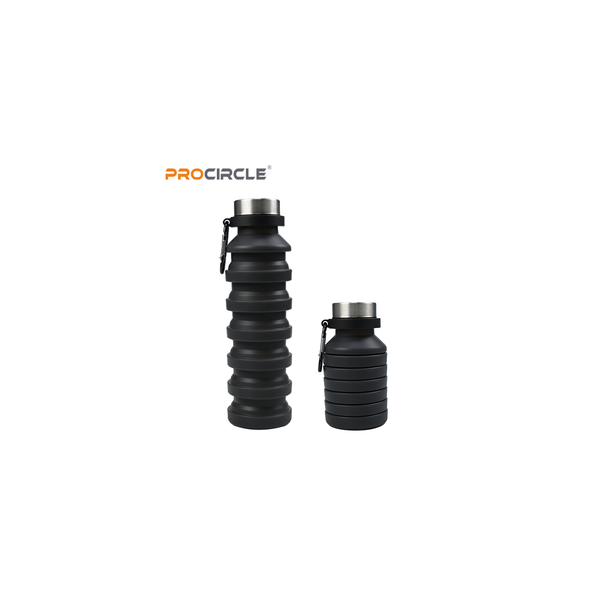 FYSH-06 BPA Free 550ml Foldable Water Bottle Eco Friendly Travel Camping Running Gym Sport Collapsible Silicone Water Bottle