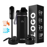 Custom Logo Stainless Steel Insulated Vacuum Flasks With Wide Mouth Water Bottle 32oz 40oz Stainless Steel sports Bottle