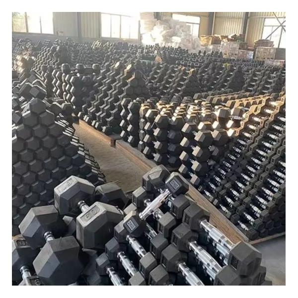 Wholesale Custom Logo Hex Dumbbell Set Gym Equipment & Weightlifting Fitness Training Rubber Dumbbells
