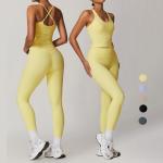 YIYI Full Stocks High Stretchy Comfortable Gym Fitness Sets Quick Dry Workout Set Women Clothing Active Wear Gym Fitness