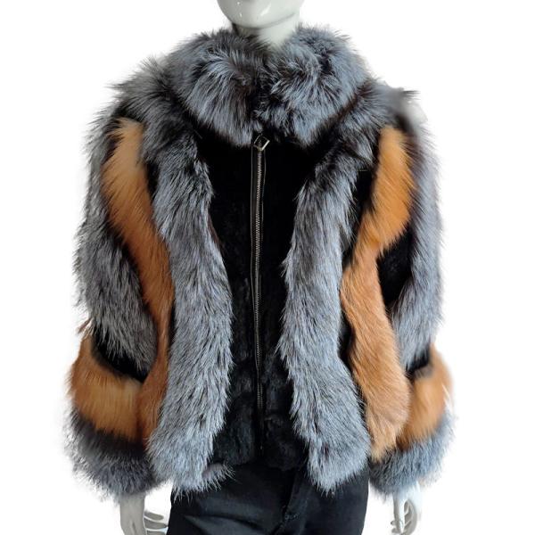 Women winter fashion fur style jacket real fox fur overcoat custom sizes wholesale fur coats