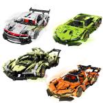 MJI 1:20 Cool Famous Sports Racing Car MOC Bricks Model Building Block Car Plastic Build Block Set Toy 8900 8901 8902 8903